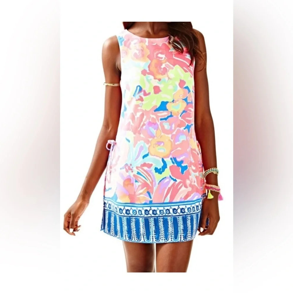 Lilly Pulitzer Pink and Blue Floral Dress